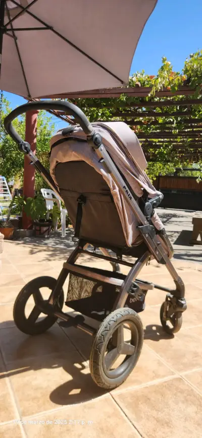Coche de bebé Bebesit gris con capota ajustable - miniatura 6