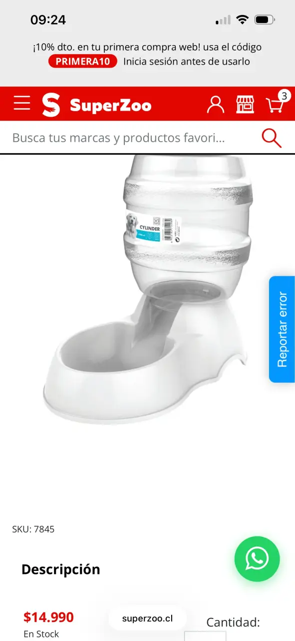 Dispensador de comida para mascotas 3.5L - 3