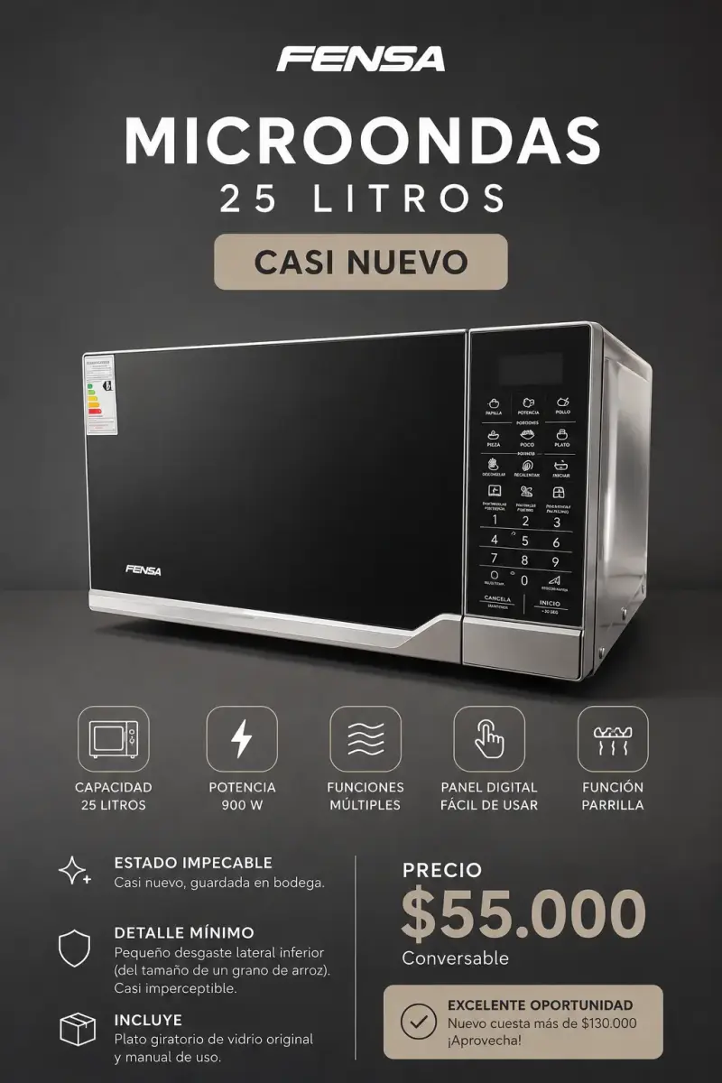 Microondas Fensa 25 Litros Casi Nuevo - 1