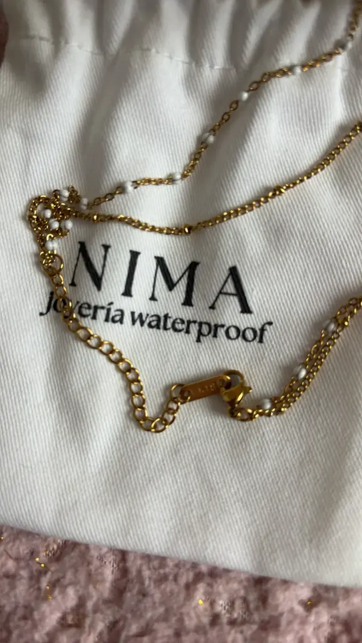 Collar de cadena dorada Nima impermeable - 2