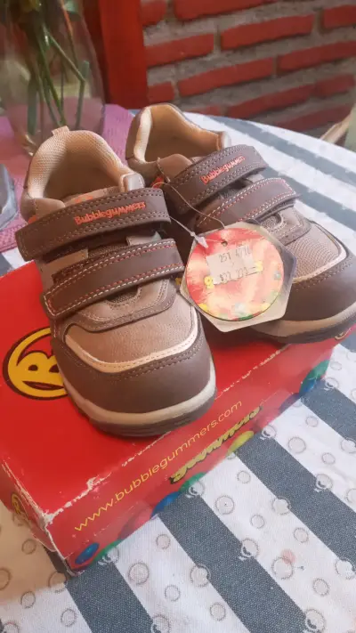 Zapatillas Bubblegummers para niños color marrón - miniatura 1