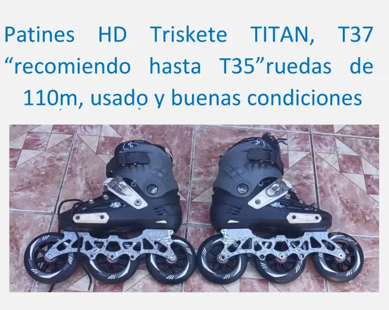 Patines HD Triskete Titan Talla 35 en buen estado - 1