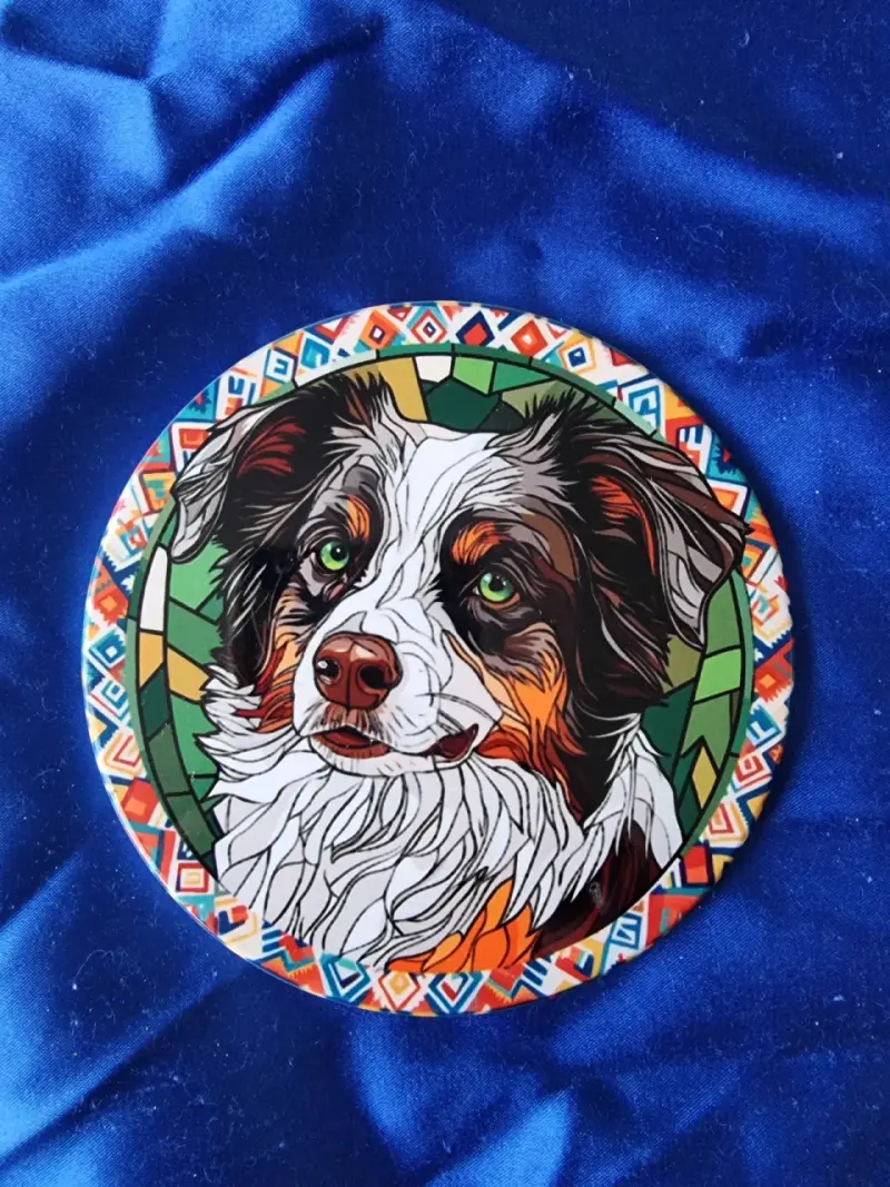 Posavasos redondos con diseño de perros