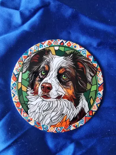 Posavasos redondos con diseño de perros - miniatura 1