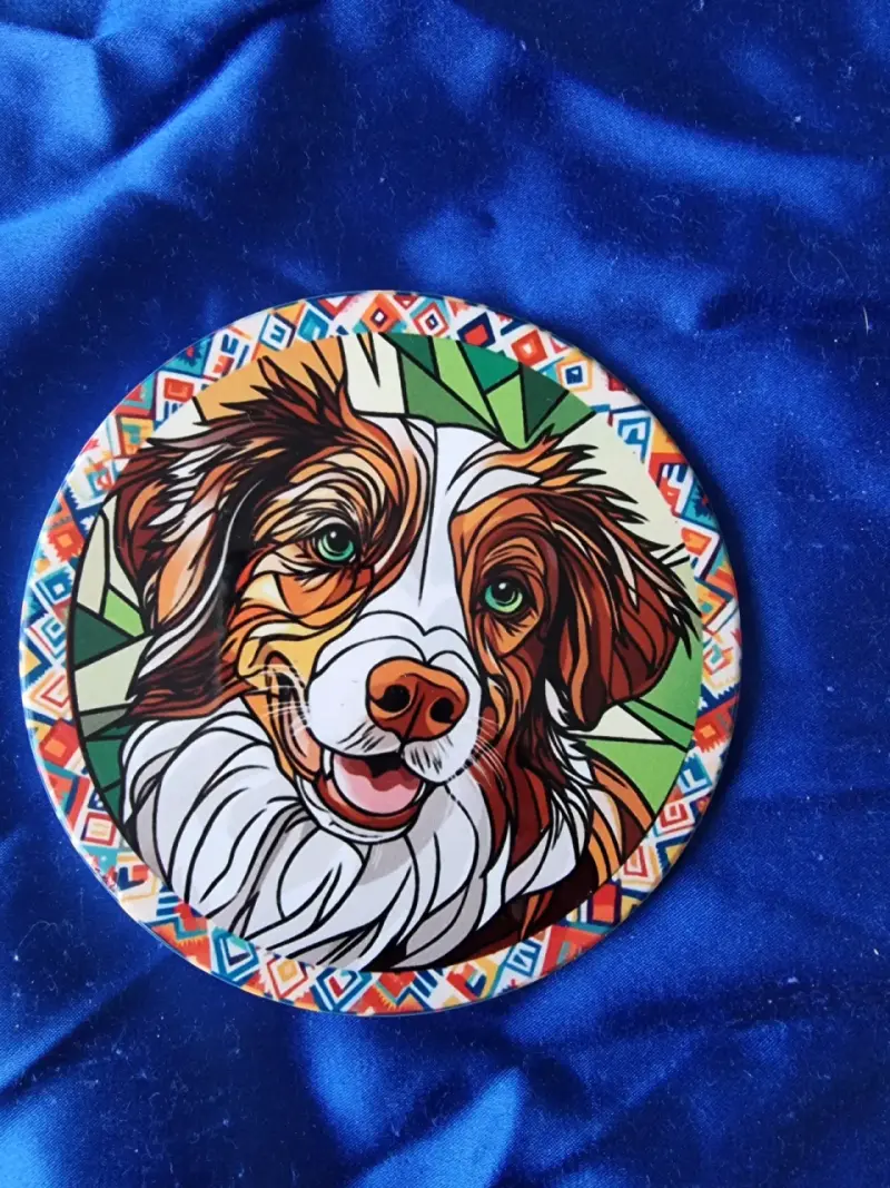 Posavasos redondos con diseño de perros - 2