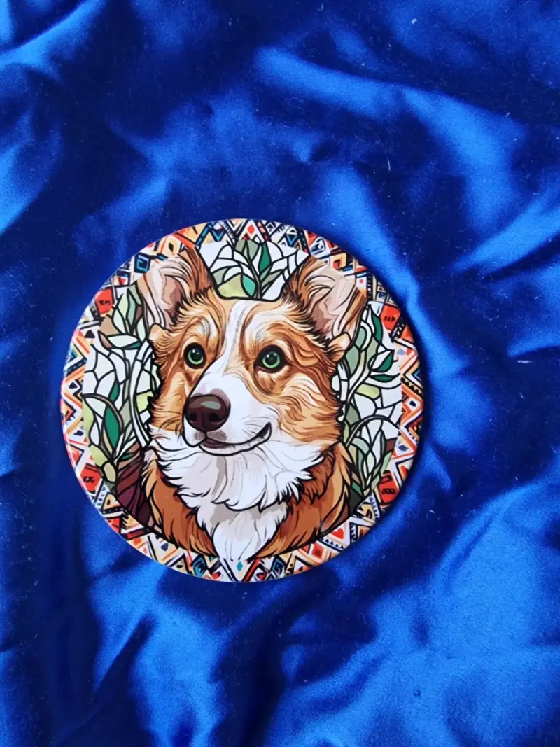 Posavasos redondos con diseño de perros - 4