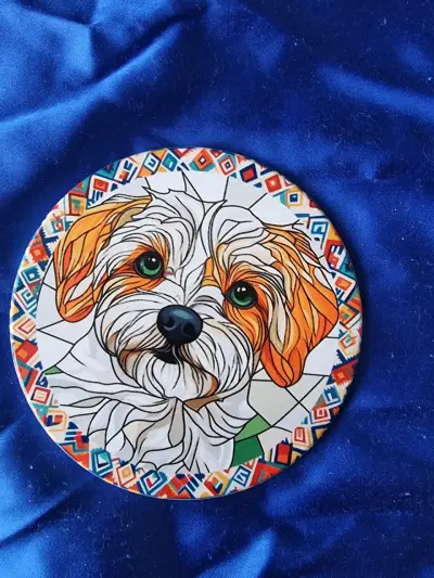 Posavasos redondos con diseño de perros - miniatura 5