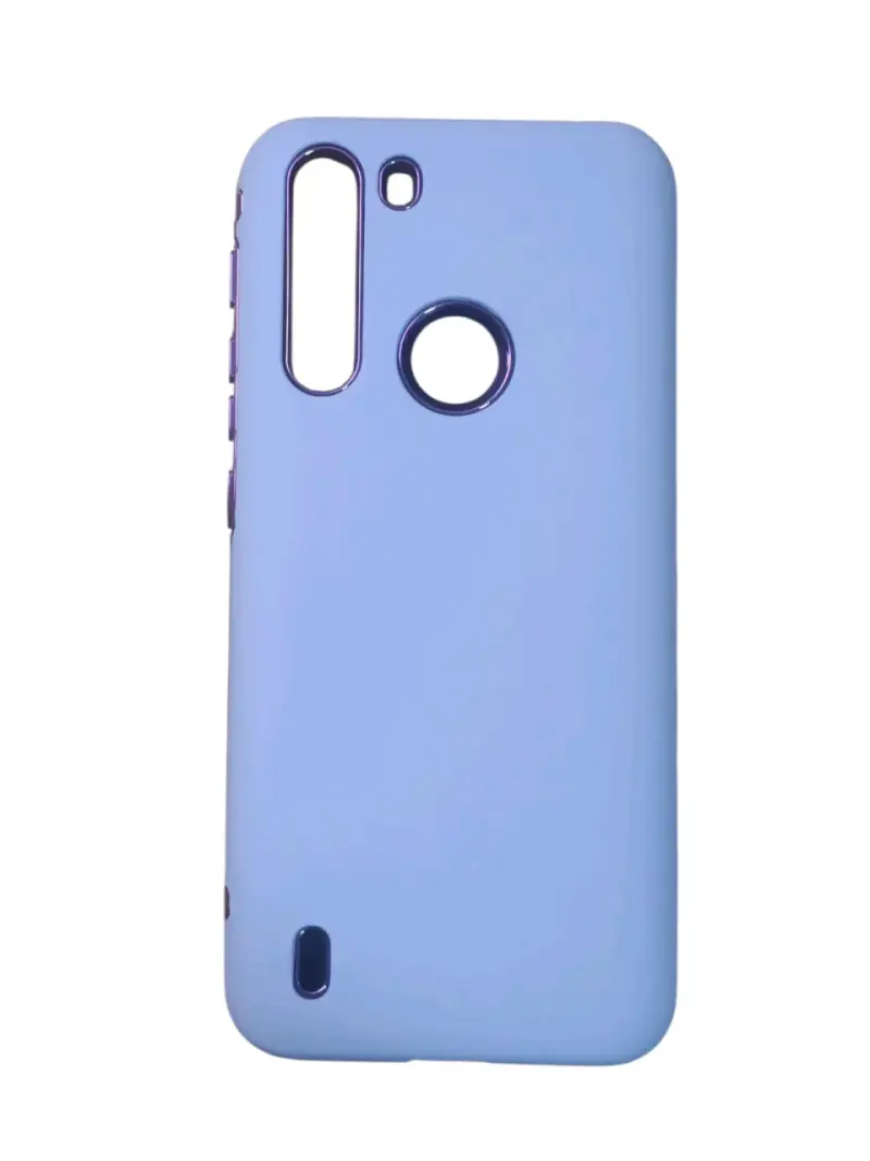Carcasa de silicona morada para Motorola one fusió