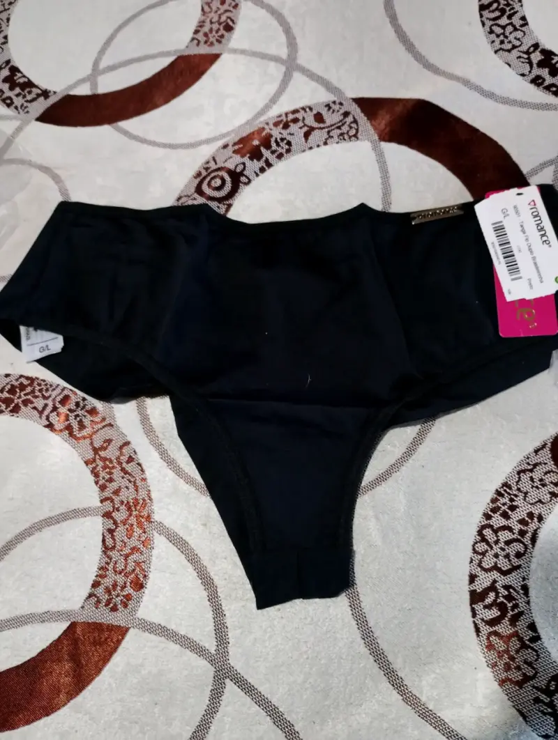 Calzón negro de encaje para mujer - 1