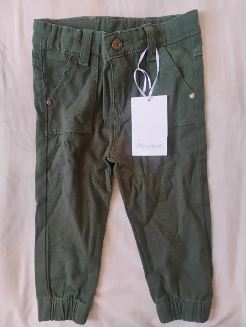 Pantalones verdes para bebé Opaline