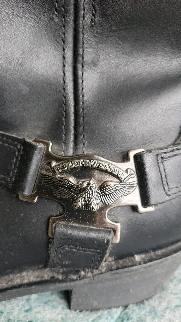 Botas de cuero negras Harley Davidson estilo biker - 2