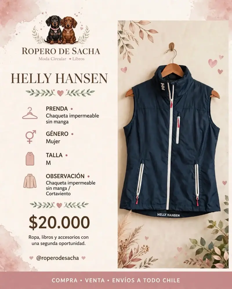 Chaqueta impermeable sin mangas Helly Hansen mujer