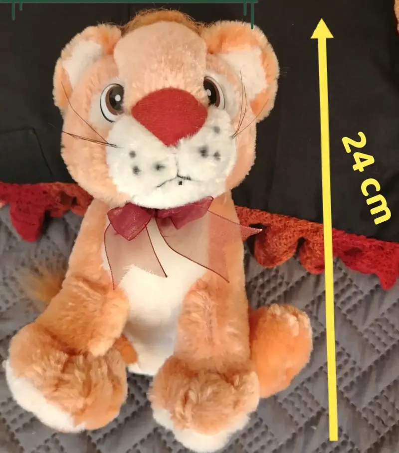 Peluche de león con lazo 24 cm