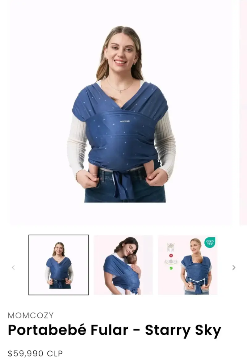 Portabebé Fular Momcozy Starry Sky Azul