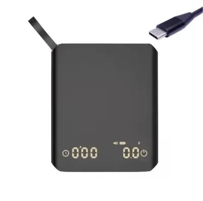 Balanza digital portátil con tiempo ,pantalla LED - miniatura 1