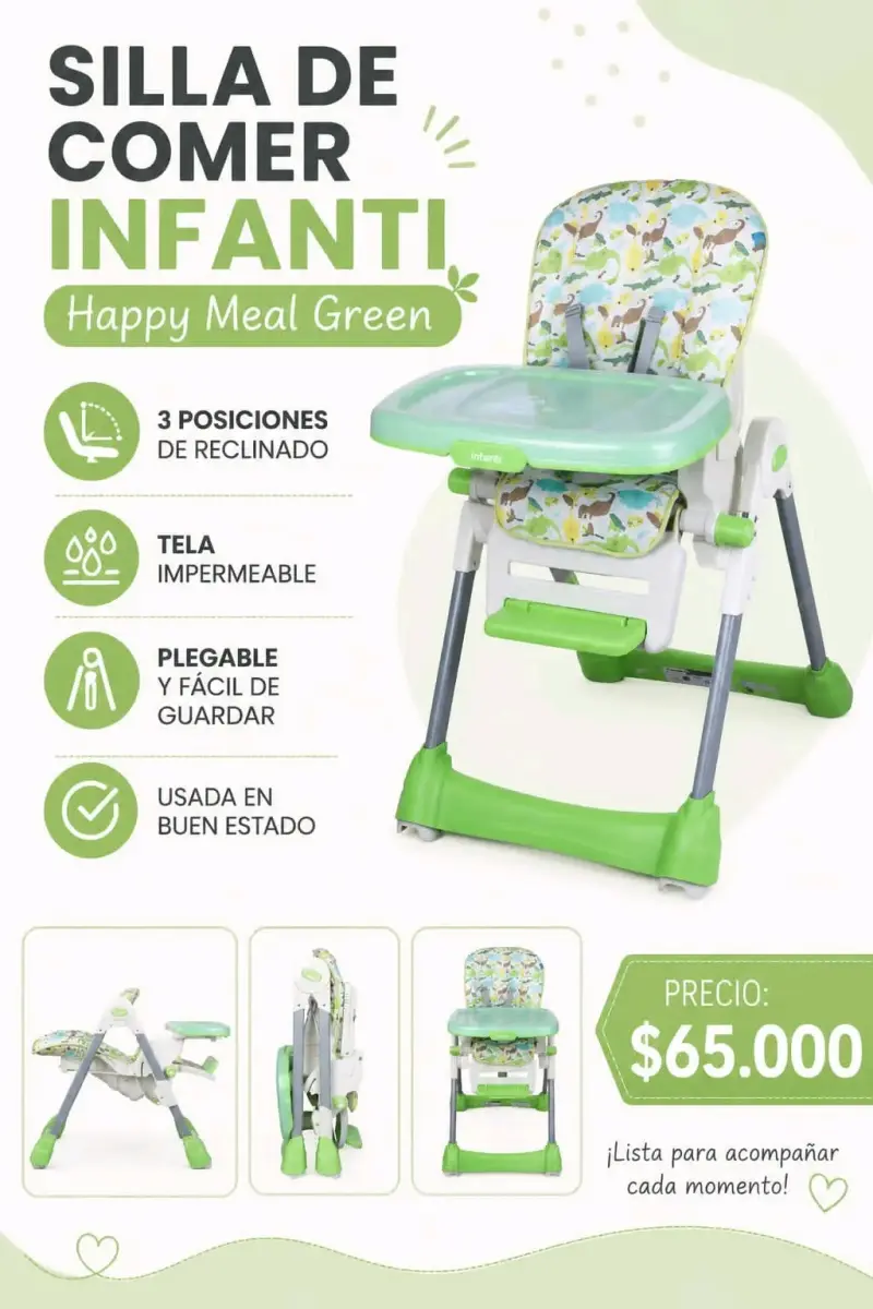 Silla de comer Infanti Happy Meal Green - 1