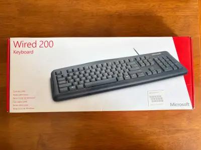 Teclado Microsoft Wired 200 USB Negro - miniatura 1