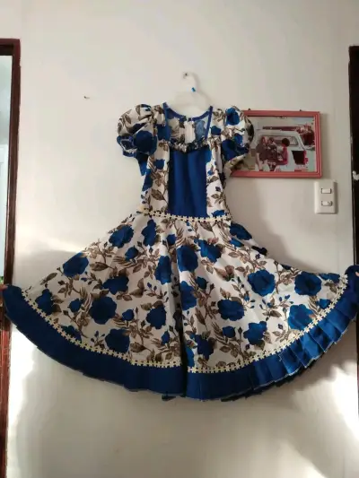 Vestido de cueca azul - miniatura 1