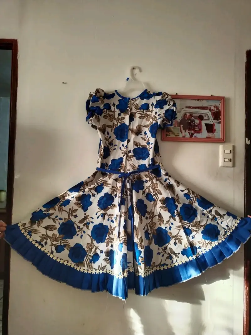 Vestido de cueca azul - 2