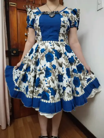 Vestido de cueca azul - miniatura 3