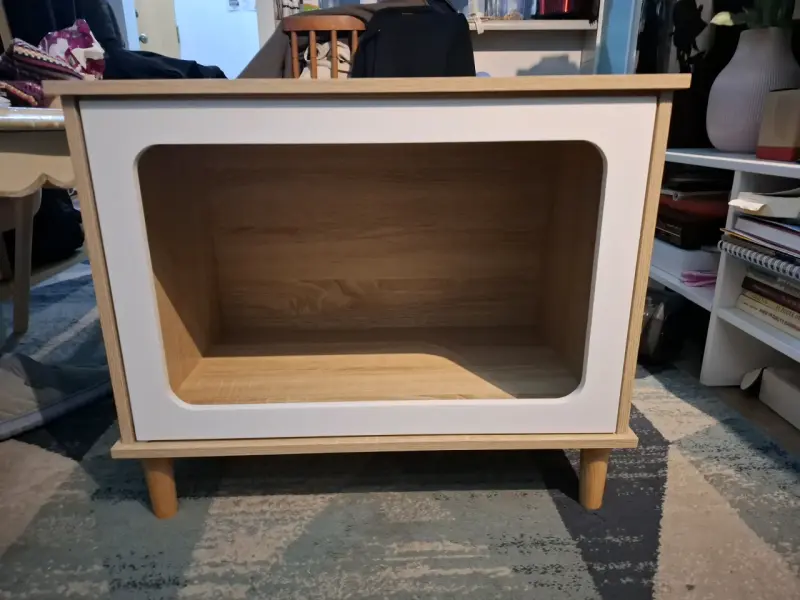 Mueble de madera con espacio gato estilo moderno - 2