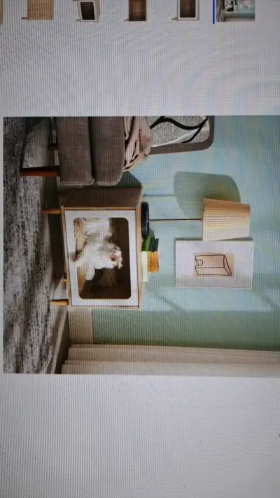 Mueble de madera con espacio gato estilo moderno - miniatura 3