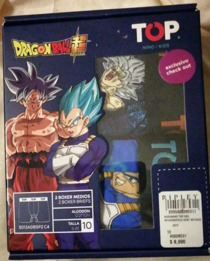Boxer de Niño Dragon Ball Super Talla 10