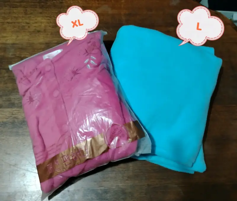 Camisa de dormir polar azul talla L - 2