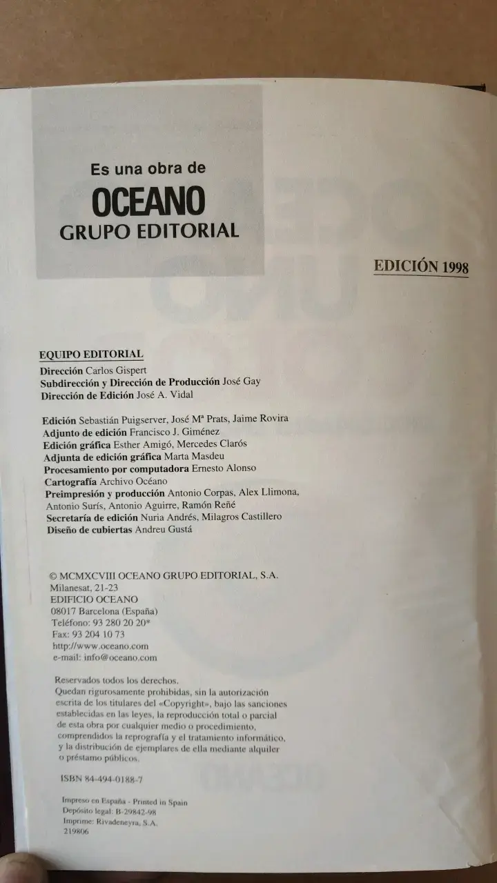 Diccionario Enciclopédico Océano Uno Color 1998 - 3