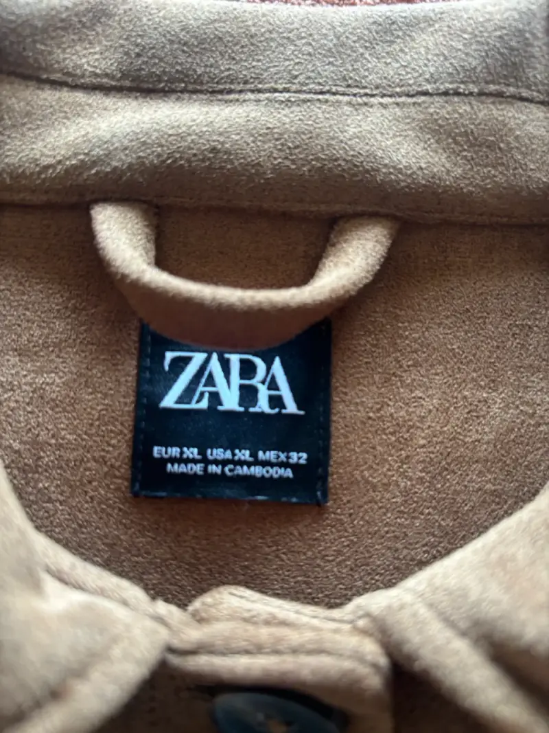 Zara chaqueta mujer efecto ante marrón XL - 2