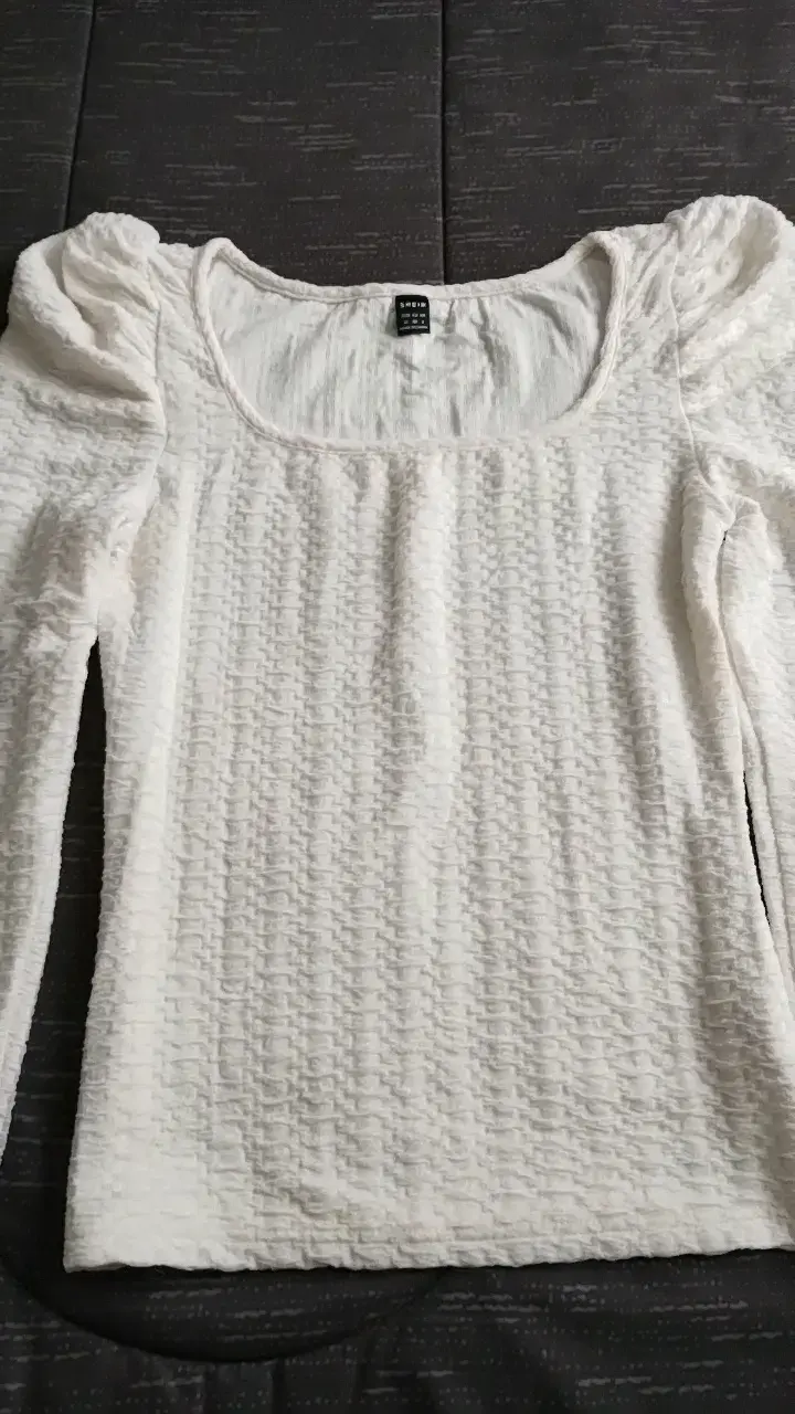 Blusa blanca de manga larga Shein - 3