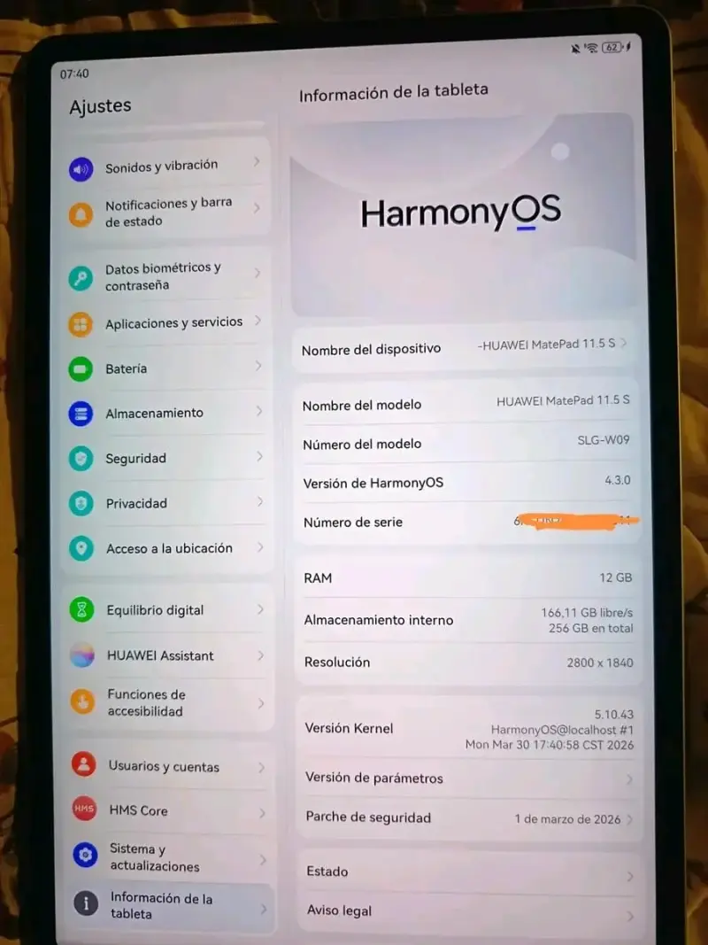 Tablet Huawei MatePad 11.5 S 2026  teclado y lápiz - 2