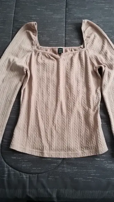 Blusa beige de punto Shein talla M - miniatura 1