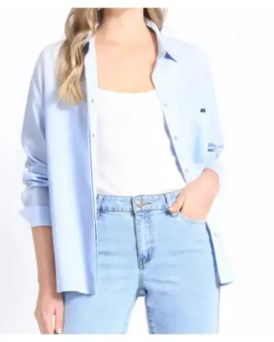 Camisa Celeste de Mujer Casual marca Liolá - miniatura 2