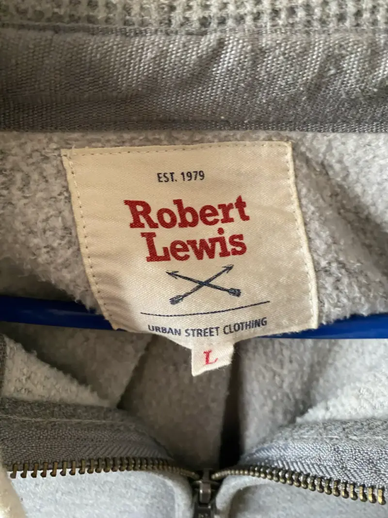 Polerón gris con capucha Robert Lewis talla L - 2