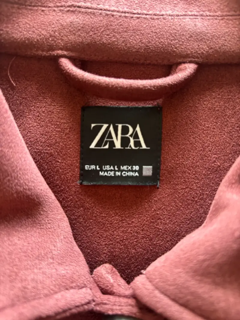 Zara chaqueta mujer efecto ante Burgundy L - 2
