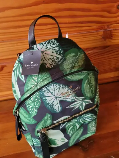 Mochila estampada hojas verde Kate Spade - miniatura 4