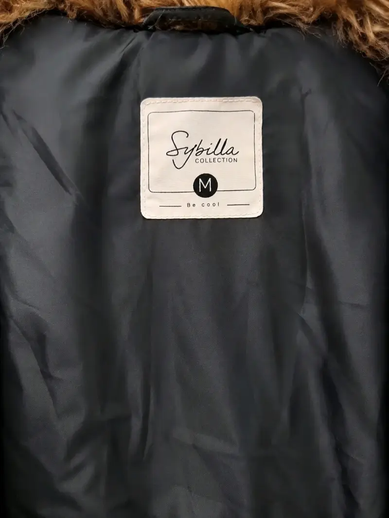 Chaleco de piel sintética marrón para mujer Sybilla - 3