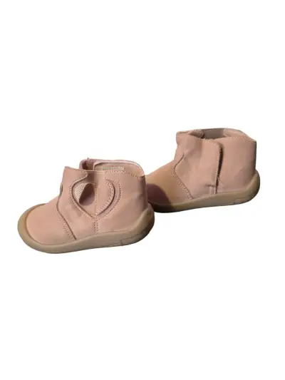 Botines de cuero rosado para niñas Colloky - miniatura 1