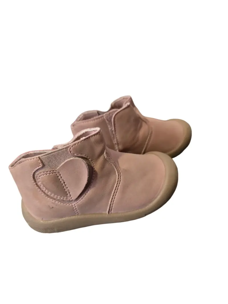 Botines de cuero rosado para niñas Colloky - 3