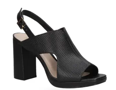 Sandalias de tacón alto negras elegantes Mingo - miniatura 1
