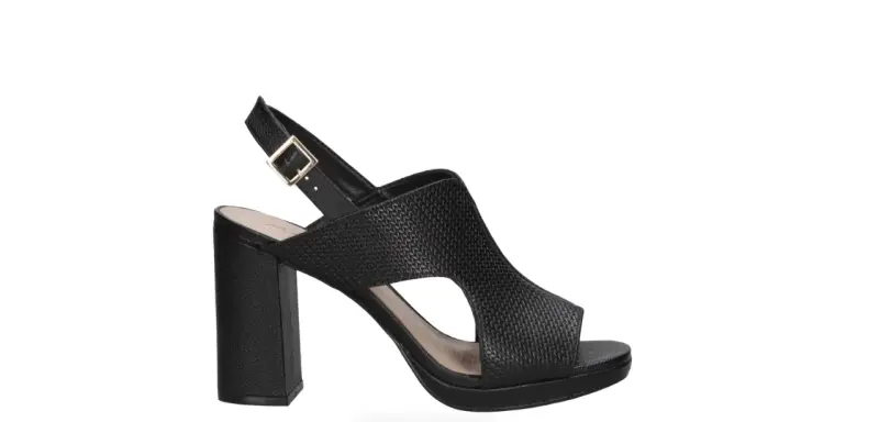 Sandalias de tacón alto negras elegantes Mingo - 3