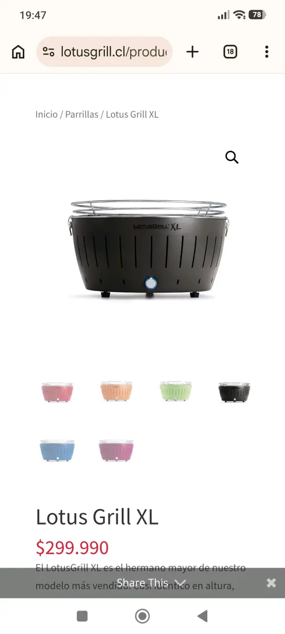 Parrilla LotusGrill XL sin humo - 3