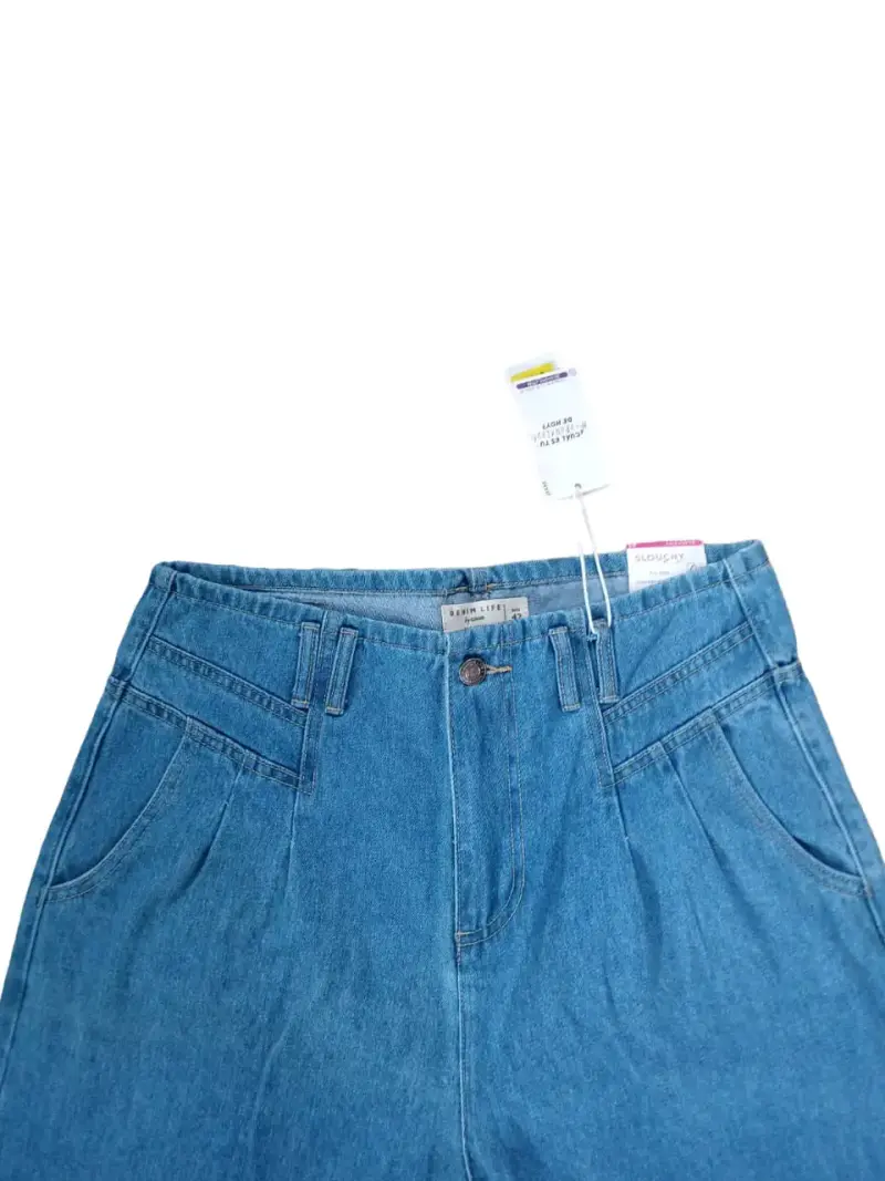 Jeans de Mujer Azul Tiro Alto - 4