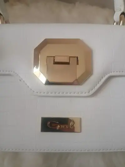 cartera gacel blanca, como nueva + correa larga - miniatura 6