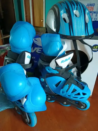 Set de Patines en Línea Rave Challenger III Azul - miniatura 1