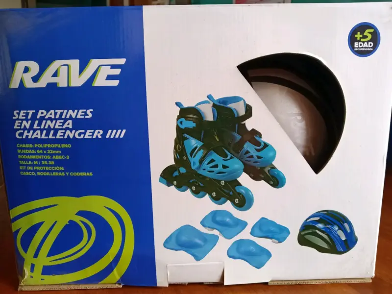 Set de Patines en Línea Rave Challenger III Azul - 2