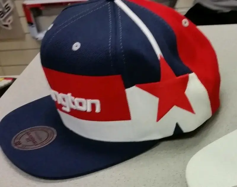 Gorra snapback michell&ness Washington azul y roja - 2