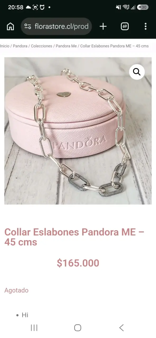 Collar Pandora ME- eslabones- - 2