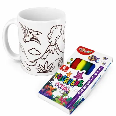 Taza para colorear con plumones Colorpens - miniatura 1